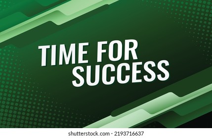 Time for success word concept vector illustration lines modern futuristic 3d style for landing page template ui web mobile app poster banner flyer background gift card coupon label wallpaper