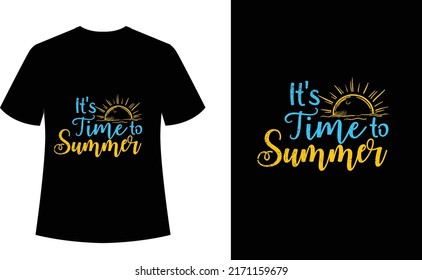 Es ist Zeit bis Sommer - Beach T-Shirt Design, Vektorgrafiken, Surfen, Sport, T-Shirt-bedruckbar, Vintage, Retro, Sommer, Urlaub
