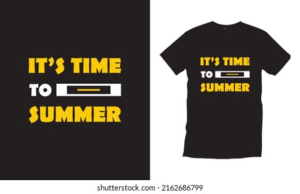 Es hora de la tipografía de verano vector de diseño de camisetas.