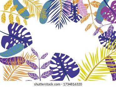 Time of summer vacation. Vector illustration of summer background.