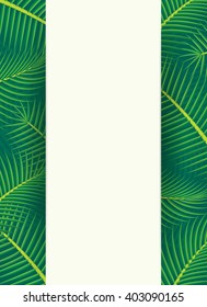 Time of summer vacation. Vector illustration of summer vacation background with palm trees.