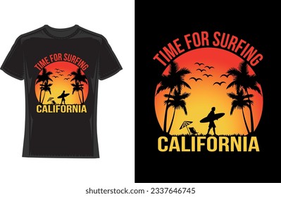 Time For surfing Summer T-Shirt Design