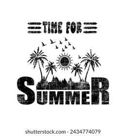 Time For Sweet Summer t-shirt design black color.eps
