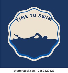 time to swim vector illustration icon