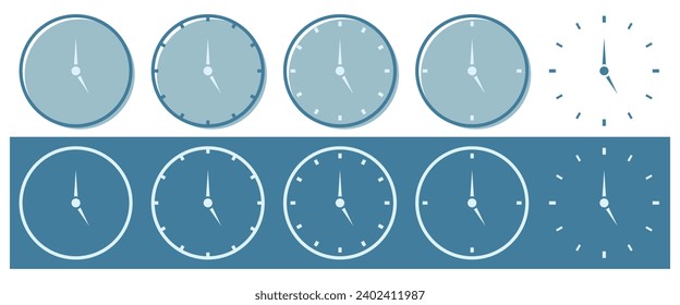 icono de juego de relojes de símbolo de tiempo. vector sencillo y moderno. diseño de líneas y siluetas