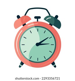 Time symbolized by clock, alarm, and countdown isolated