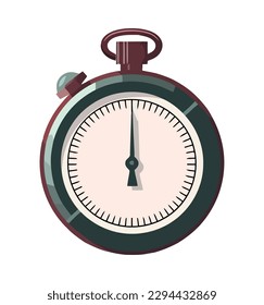 Time symbolized by clock face, stopwatch, countdown isolated