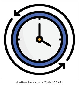 Time Sync Icon Element For Design