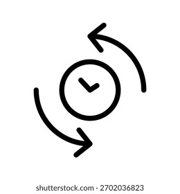 Conjunto de ícones de sincronização de tempo com símbolos modernos e precisos para sincronizar relógios, dispositivos e programações de forma eficiente entre plataformas
