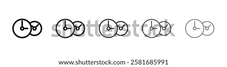 Time sync icon Vector logo sign