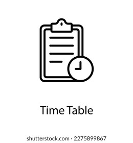 Time table icon design stock illustration