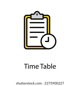 Time table icon design stock illustration