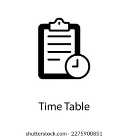 Time table icon design stock illustration