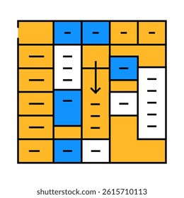 time table for planning line icon vector. time table for planning sign. isolated symbol illustration