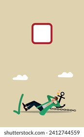 Time to take a break, time to relax and refresh from long stress interval, free from bored, Businessman sleeping and resting