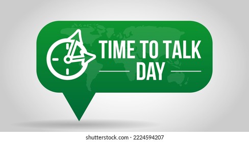Time To Talk Day Background Illustration with Speech Bubble