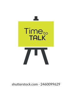 time to talk text on white background