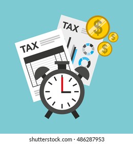 Time Tax Payment Icon Vector Illustration Design