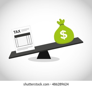 time tax payment icon vector illustration design