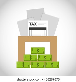 time tax payment icon vector illustration design