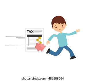 time tax payment icon vector illustration design