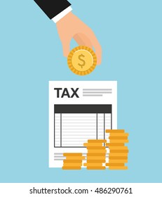 time tax payment icon vector illustration design