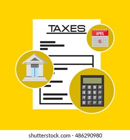 time tax payment icon vector illustration design
