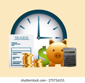 time taxes design, vector illustration eps10 graphic 