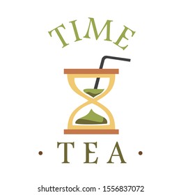 Time Tea, Caffe, and Drinks Logo Design Concept
