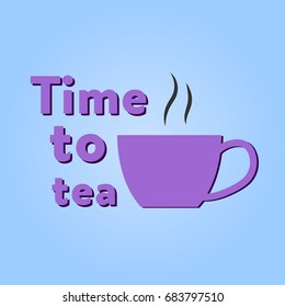 Time to tea. vector