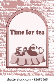 Time for tea, vector background