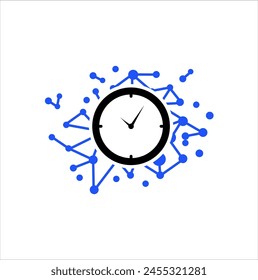Time Tech Logo Design Vektorgrafik Vorlage Illustration