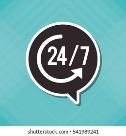 time and technical service  icon design