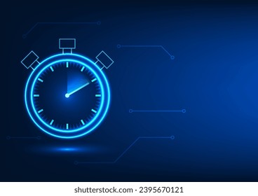 Time technology Stopwatch with circuit It refers to doing business where there is competition every second so that the company can be at the cutting edge of the world and be a fast-growing business.