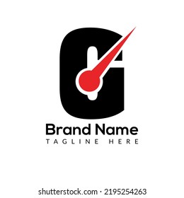 Zeitvorlage auf G-Brief. Schnelles und zeitloses Logo-Design-Watch-Konzept