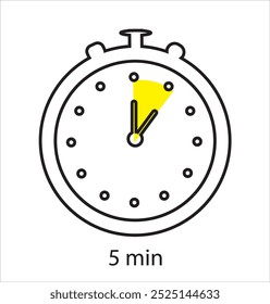 Time terms icon set. Hour 15 min half hour 30 mi