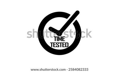 time tested, black isolated silhouette