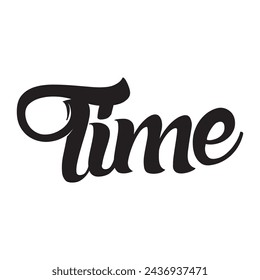 time text on white background.