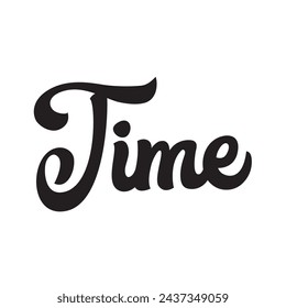 time text on white background.