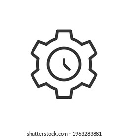 Time thin line icon. Symbol in trendy outline style. Premium design for web and apps. Perfect for UI. 