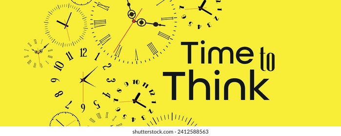 time to think text on yellow background