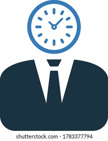 Time thinking icon / vector graphics