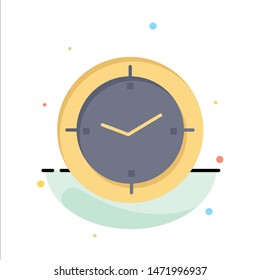 Time, Timer, Compass, Machine Abstract Flat Color Icon Template