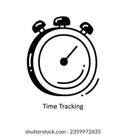 Time Tracking doodle Icon Design illustration. Logistics and Delivery Symbol on White background EPS 10 File
