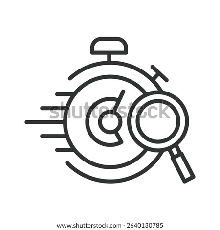 Time tracking, icon in line design. Time tracking, clock, timer, productivity, work hours, timesheet, schedule on white background vector. Time tracking, editable stroke icon