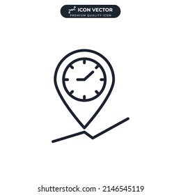time tracking icon symbol template for graphic and web design collection logo vector illustration