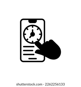 Time Tracking icon in vector. Logotype