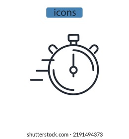 time tracking icons  symbol vector elements for infographic web