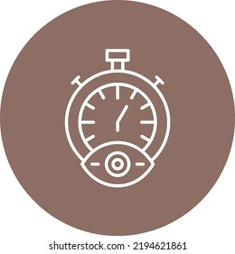 Time Tracking line circle icon vector image. Can also be used for web apps, mobile apps and print media.