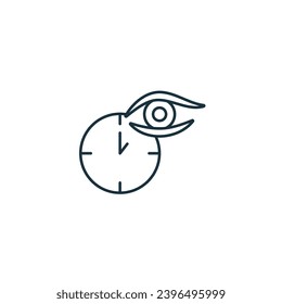 Time tracking outline icon. Monochrome simple sign from freelance collection. Time tracking icon for logo, templates, web design and infographics.